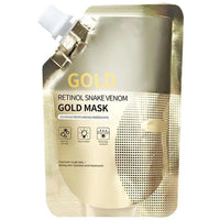 KlsyChry Retinol Snake Venom Gold Mask, Peptide Collagen Peel Off Facial Mask, Gold Anti-Aging Face Mask for Flawless Skin, Anti Wrinkles & Reduce Fine Lines, Clear Acne, Minimize Pores, Moisturizing, 100g