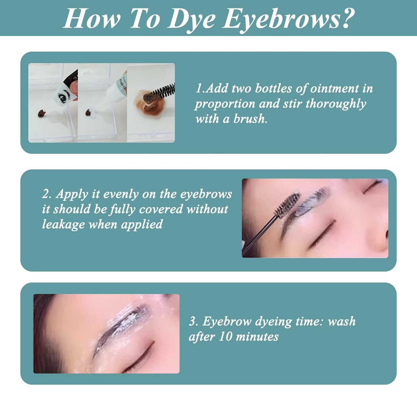 Guegine Eye Brow Tint Kits 38g Black Eyebrow Tint Eyebrow Tint Eye Lash Tint Eyelash And Eyebrow Dyeing Kit Semi-Permanent Lasts 4-6 Weeks Can Be Diy Suitable For Salon Home Use