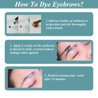 Guegine Eye Brow Tint Kits 38g Black Eyebrow Tint Eyebrow Tint Eye Lash Tint Eyelash And Eyebrow Dyeing Kit Semi-Permanent Lasts 4-6 Weeks Can Be Diy Suitable For Salon Home Use