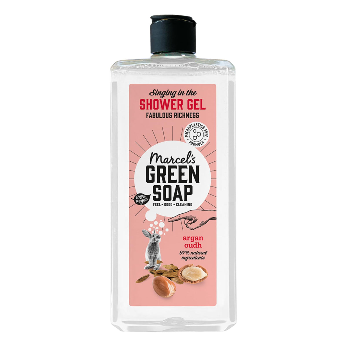 marcel's green soap Marcel's Green Soap - Shower gel - Argan & Oudh - Microplastic-free – Paraben Free - 100% recycled plastic bottle - 99% biodegradable - 100% vegan