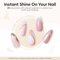 modelones Modelones Gel Nail Polish Set, 6 Colors Pink Nude Gel Polish Milky White Gel Nail Polish Set Soak Off Glitter Nail Gel Nail Art DIY Manicure Salon and Home for Women