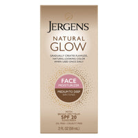 Jergens Natural Glow Healthy Complexion Daily Facial Moisturizer for Medium to Tan SPF, 2 Ounce