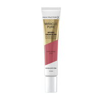 Max Factor Miracle Pure Cream Blush Matte Delicate Pink, Plumps & Hydrates, Buildable Glow, Infused with Hylaluronic Acid & Squalene, Lightweight Creamy Texture, All Day Glow, Fresh & Healthy Skin