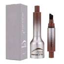 Angled Brow Brush with Microblading Pen & Pencil - Easy, Long-Lasting, Quick-Drying Eyebrow Makeup for Shaping and Filling