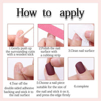 Nymora 48 Pcs White French Tip Press on Nails Short Square,False Toenails Press on Toenails Set White Nail, Stick on Toenails Fake Nails Acrylic Stick on Nails