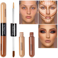 Phoera AQUAPURITY PHOERA® Sculpt & Highlight Concealer Contour Foundation Oil Control Face Contour Dual Face Shadow Repair MakeUp (102 ALMOND, ONE SIZE)