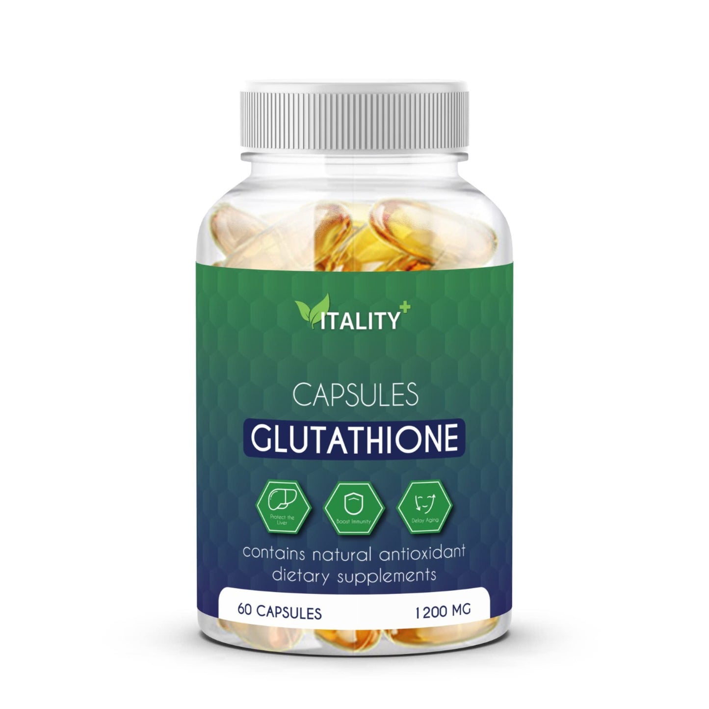 Sunshyne Glutathione Reduced 1200mg | High Strength Supplement with Natural Antioxidant 60 Softgel Capsules | Active Form L-Glutathione Delays Aging, Boosts Immunity, Protects The Liver