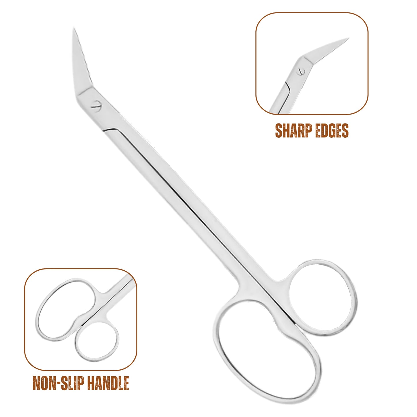 Asm Instruments ASM Toe Nail Scissors Clippers + Nail File with Pouch - Extra Long Handle Stainless Steel Toenail Scissor for Fingernail & Thick Ingrown Toenails Chiropody Podiatry Nail Clippers for Women & Men
