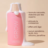 COCOSOLIS GROW Growth & Anti-Aging Hair Conditioner, Fast Growth, Vegan Care & Hydration for Curls & Dry Hair, with Vitamin E and Active Kerascalp