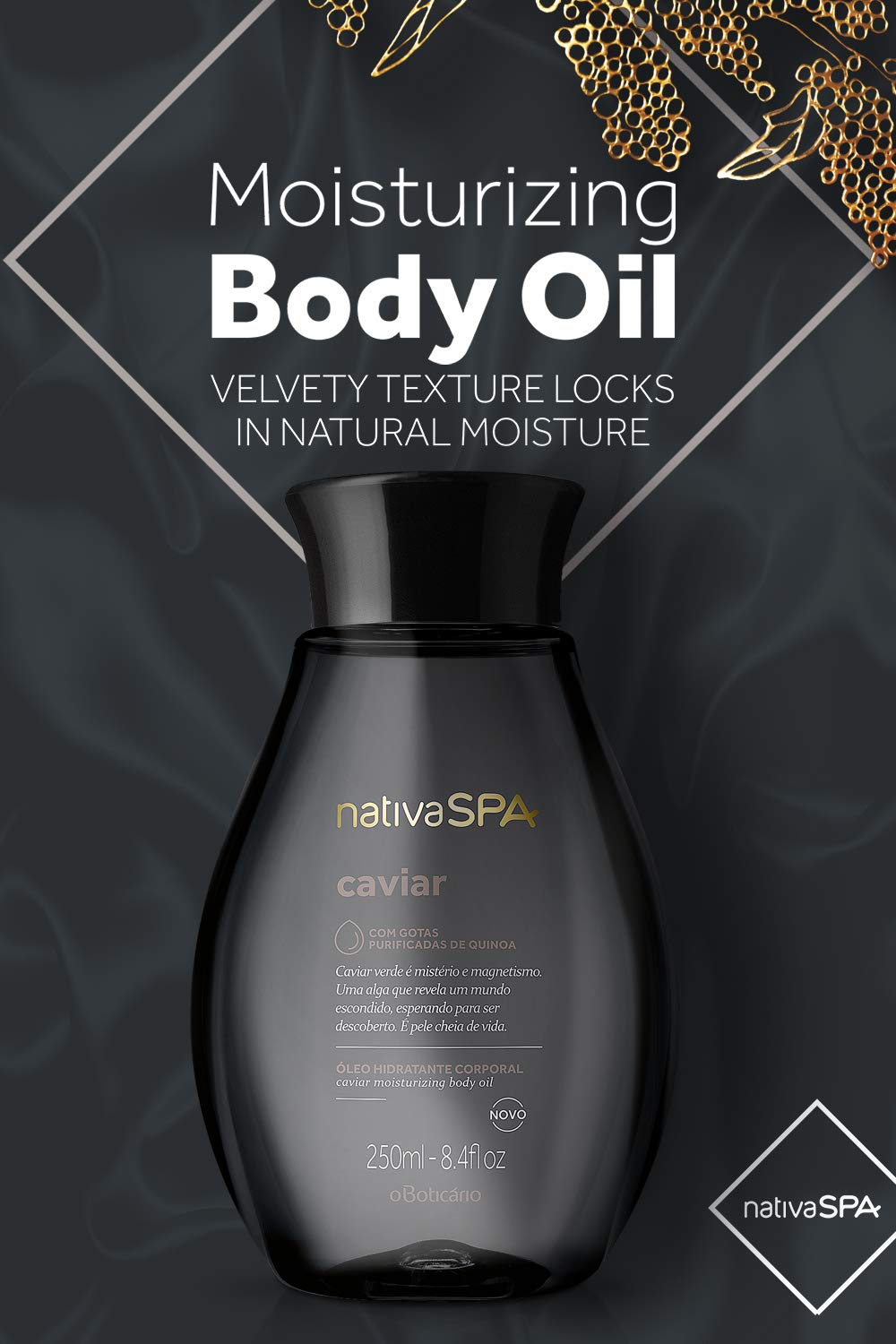 O Boticário Boticario Nativa Spa (Caviar) - Oleo Hidratante Corporal 250 Ml