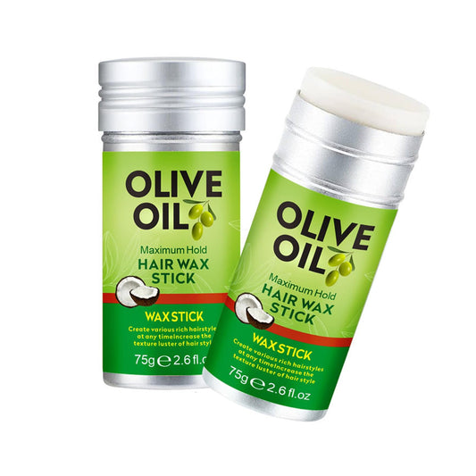 1PCS Olive Oil Hair Wax Stick,Styling Wax for Smooth Wigs,Unisex Hair Pomade Stick Edge Control Stick, Non-greasy Styling Wax for Flyaways Edge Frizz Hair