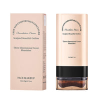 SHEBEEDO Flawless Eraser Foundation Stick Korean Double Head with Brush, Hydrating Lightweight Full Coverage, Waterproof Multi-Use Makeup Stick for Contour, Concealer & Blemishes (Natural)