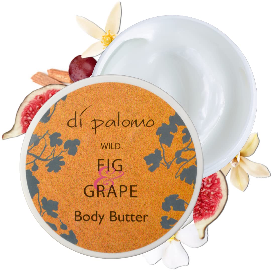 Di Palomo Body Moisturiser Lotion | Wild Fig & Grape Body Butter 200ml | Luxurious Shea Butter Moisturiser for Dry Skin | Vegan Body Lotion for Women | Hydrating Skincare Gift