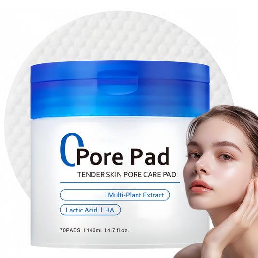 Ruojiar 70 Pads Zero Pore Pads,Dual-Textured Facial Toner Pa/ds for Exfoliation and Minimizing Pores,Face Cleansing Pa/ds,Shrink Po/res Facial Exfoliating P/ad,Korean Skin Care,Gentle Exfoliator Face