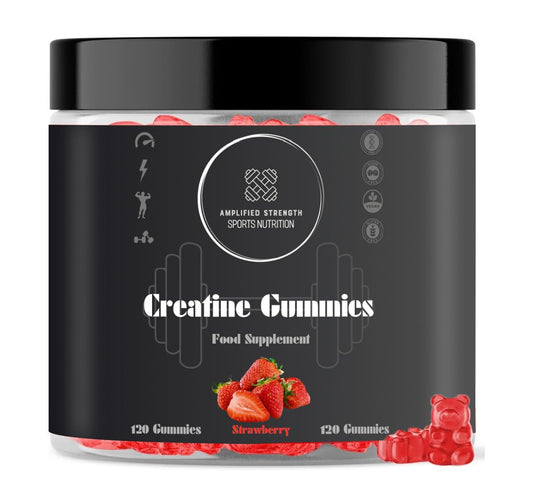 Generic Amplified Strength - Creatine Gummies - 120 Gummies - Strawberry Flavour - Fitness - Workout - Gym
