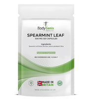Bodygenix Spearmint Leaf Capsules - 500mg Hormonal Balance Digestive Health Fatigue & Stress Relief Support Antioxidant Formula Natural Food Supplement - 120 Capsules 4 Month Supply