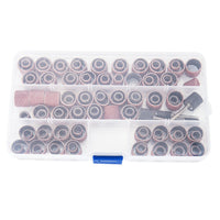 Littleduckling 104Pcs Sanding Band Drum Sleeve 60 120 320 Grit 1/4" 1/2" Nail Drill Sander with 4 Drum Mandrel for Dremel Rotary Tool