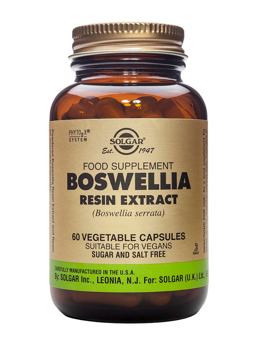 Solgar Boswellia Resin Extract Vegetable Capsules - Pack of 60 - Frankincense, Premium botanical extract - Anti-Inflammatory, Supports Joint Health - Vegan