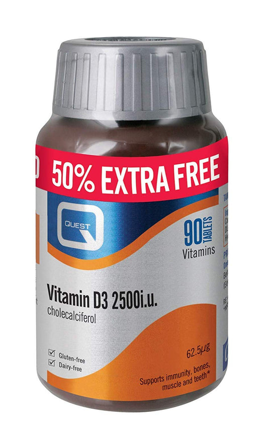 Quest 2500IU Vitamin D 90 Tablets, 90 Tablet