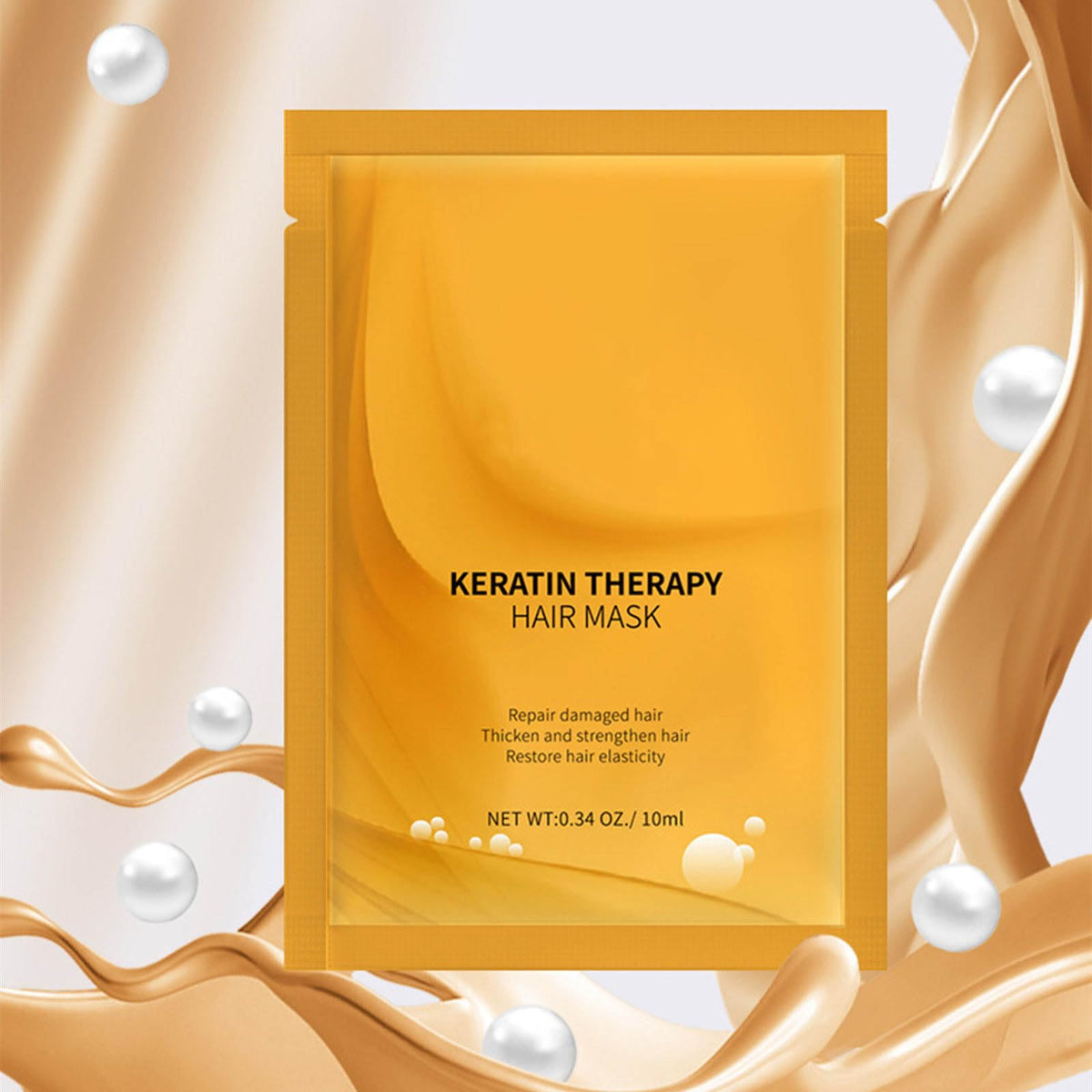 Grospe 10 Pcs Keratin Hair Mask Deep Conditioner Keratin Hair Treatment Mask Instantly Smooth Shiny Deep Nourishing Hair Mask for Dry & Damaged & Frizzy & Colour-Treated Hair