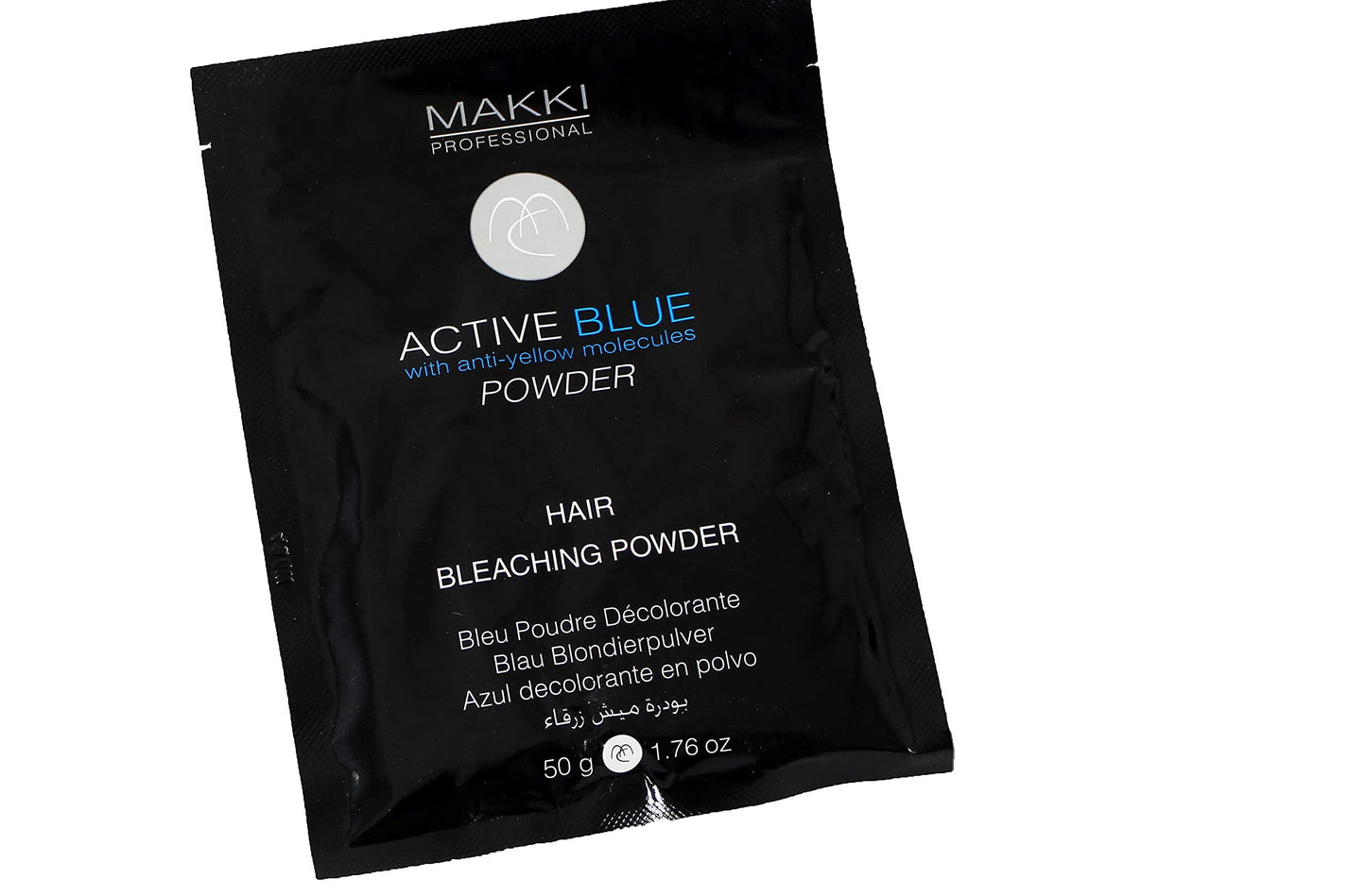 Makki Active Blue Hair Bleach Bleaching Powder with ANTI YELLOW molecules 50g Powerful up to 5 level lift Hair Lightening