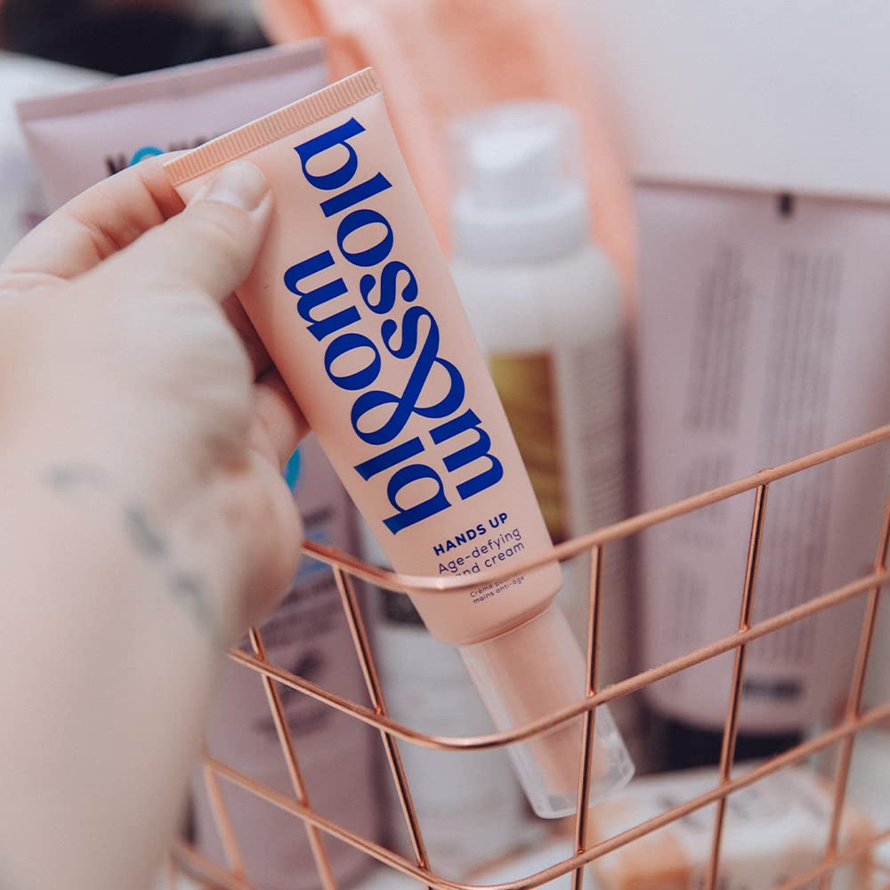 Bloom and Blossom Hands Up Age-Defying Hand Cream, Shea Butter Hand Cream to Hydrate and Lock-In Moisture, Brightening and Fast Absorbing Hand Cream with Niacinamide, Bergamot Scent 50ml