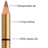 IMPALA | Brooklin Waterproof Lipliner Color Pink Brown 206 | Permanent lip profiler | Water resistant lipstick | Long-term lipliner