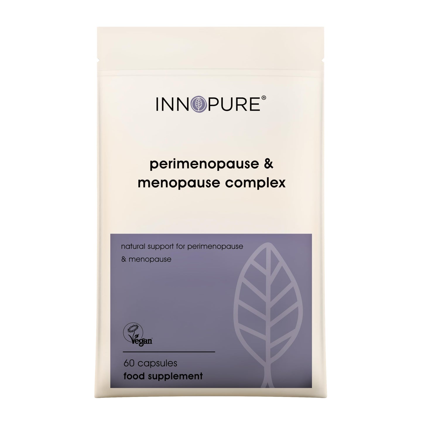 INNOPURE Perimenopause & Menopause Supplements (2 Month Supply) All-in-One Complex with Natural Plant Estrogens - Easy to Swallow Capsules, UK Made (Packaging May Vary)