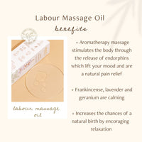 Mummy’s Organics Organic Labour Massage Oil | Clary Sage & Frankincense | Award-Winning | Made by Midwives | Promotes Natural Pain Relief & Relaxation | Essential Pregnancy & Labour Kit | 100ml | Mummy's Organics