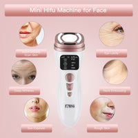 Glomeve Hifu Machine for Face Portable Antiaging Mini Hifu Face Device Heated Up Pro 3 in 1 With HIFU RF EMS Facial Machine Women Neck Chin Eyes