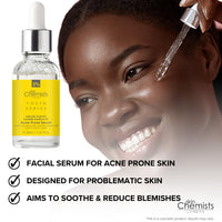 skinChemists Acne Prone Face Serum with Salicylic Acid 2% & Centella Asistica 3% 30ml | Reduce Blemishes & Unclog Pores - Enhance Skin Tone & Texture - Clear, Healthy, Radiant Skin