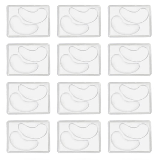 Pongnas 12Pcs DIY Under Eye Patches Molds, Safe Healthy Natural Reusable Transparent Eye Mask Patch Tray Plate