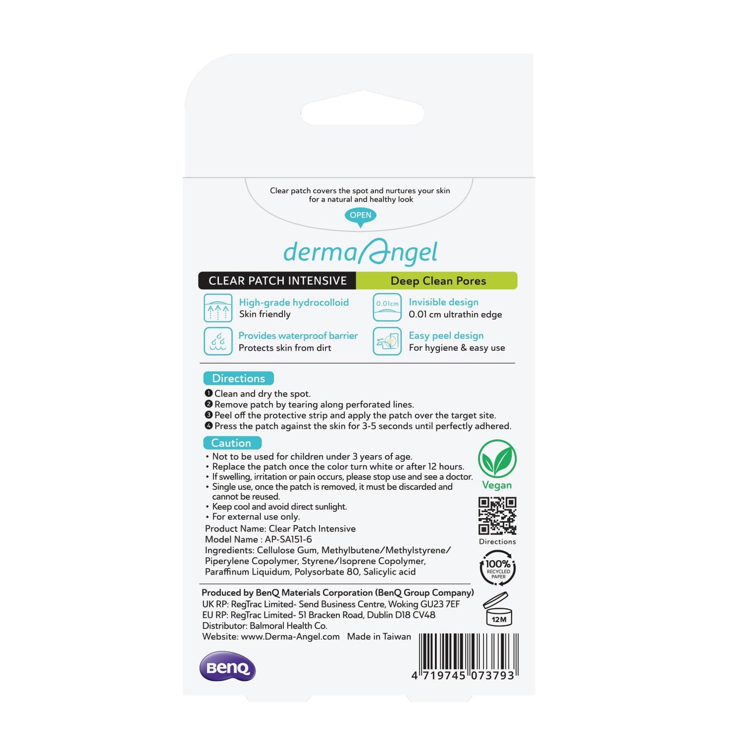 DERMA ANGEL Derma Angel Ultra Thin Hydrocolloid Acne Day Patches for Surface Pimples (24 Pieces) | Absorbs Fluid and Covers Spots | Matte Finish Blends Under Makeup