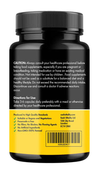SASH Vitality Sash Vitality Organic 3600mg Turmeric Curcumin with Black Pepper & Ginger | 120 Vegan Turmeric Capsules High Strength | Supports Joints | Immune System Support | Soil Association Certified Organic UK