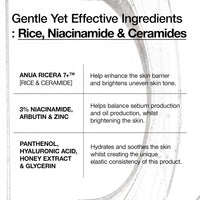 ANUA RICE CERAMIDE 7 HYDRATING BARRIER SERUM, Hydrating Serum for Face, Rice, Hyaluronic Acid, Niacinamide, Non comedogenic, Glass Skin, 50ml/1.69fl.oz.