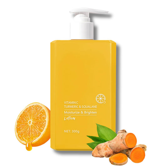 Trendyfave Vitamin C & Turmeric Body Lotion, Large-capacity Body Moisturiser With Vitamin C, Turmeric And Squalane, Remove Dark Spots, Moisturizing Body Lotion for Dry Skin, Body Skin Care Smooth Skin, 300g
