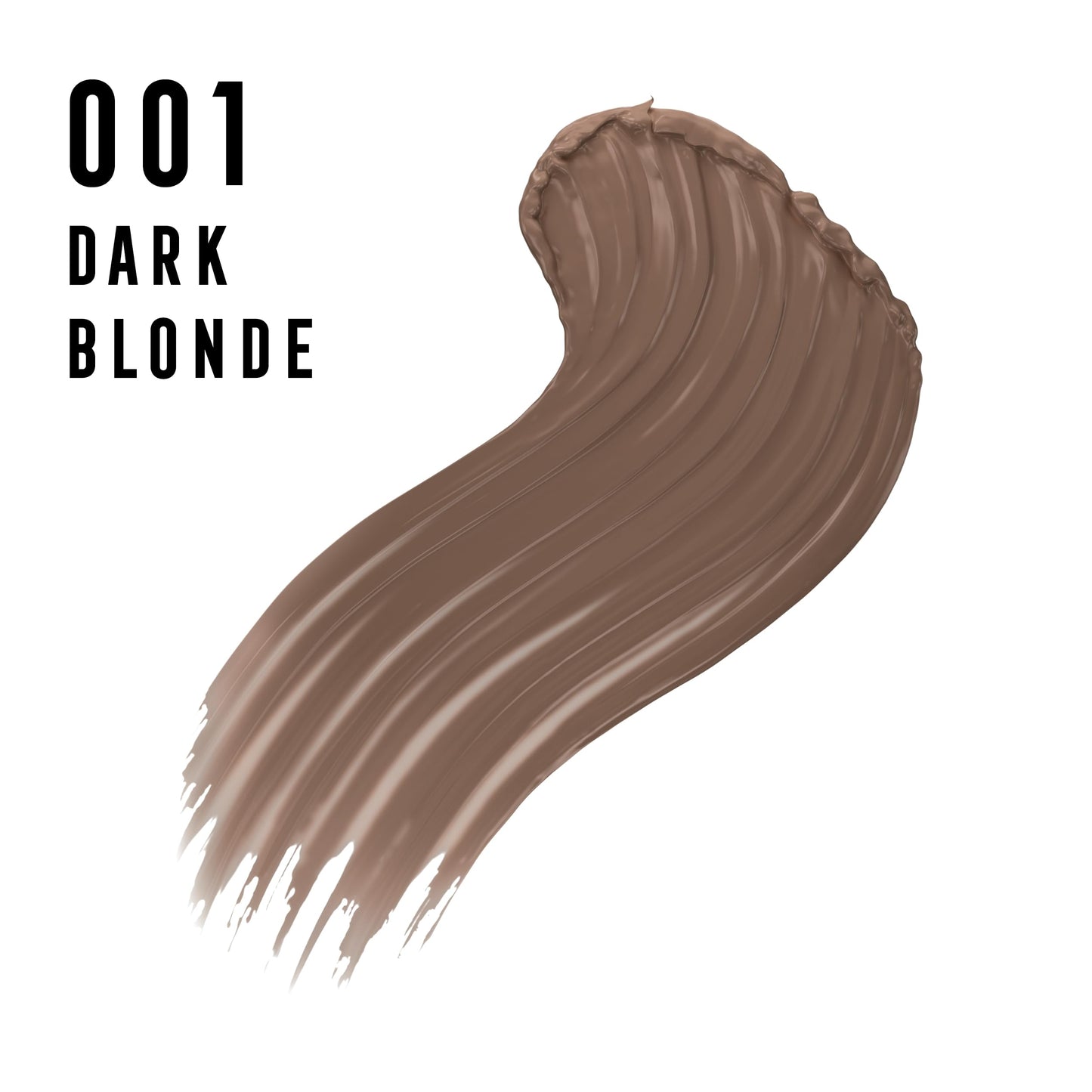 Max Factor 2000 Calorie Volumising Brow Sculpt Gel, Long-Lasting, Plumped & Fuller-Looking Brows, Waterproof, Smudge-Proof, Shapes & Intensifies, 001 Dark Blonde, 4.5ml