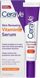CeraVe Skin Renewing 10% Pure Vitamin C Serum with Ceramides for Brighter and Smoother Skin, 30 ml