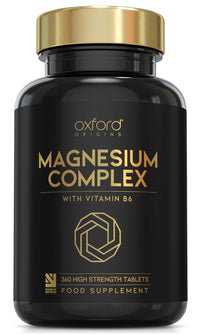 Oxford Organics Advanced Vegan Magnesium Tablets | Magnesium Supplements for Restless Leg Syndrome Relief, Leg Cramps & Calm Sleep | Magnesium Citrate, Oxide & Vitamin B6 | UK Made Magnesium Supplement (360 Tablets)
