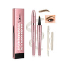 Mikloven New 4 Tip Eyebrow Pencil, Magic Liquid Microblade Brow Pen, Waterproof Long-Lasting Light Brown Brow Tint, Natural Hair-Like Strokes for Defined Contouring Brows Includes Eyebrow Razor