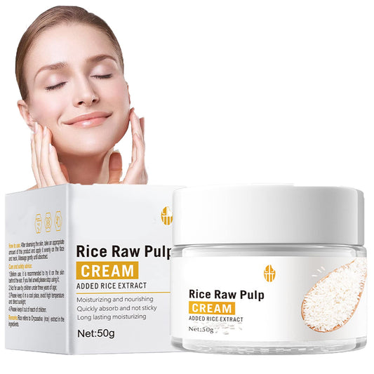 DMQ Rice Face Cream,Hydrating Face Moisturiser,Rosacea Cream for Face,High Firming & Deep Nourishing,Natural Rice Moisturising Cream Face,Brightening Face Cream,Sensitive Face Cream,Anti Aging Elasticity