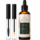 Prolixir Organic Castor Oil for lashes & Brows, Cold Pressed Lash & Brow Growth, Repair & Conditioning Oil with Vitamin E, Precision Applicators, For Fuller Looking Lashes, Brows, Hair & Nails, 60ml