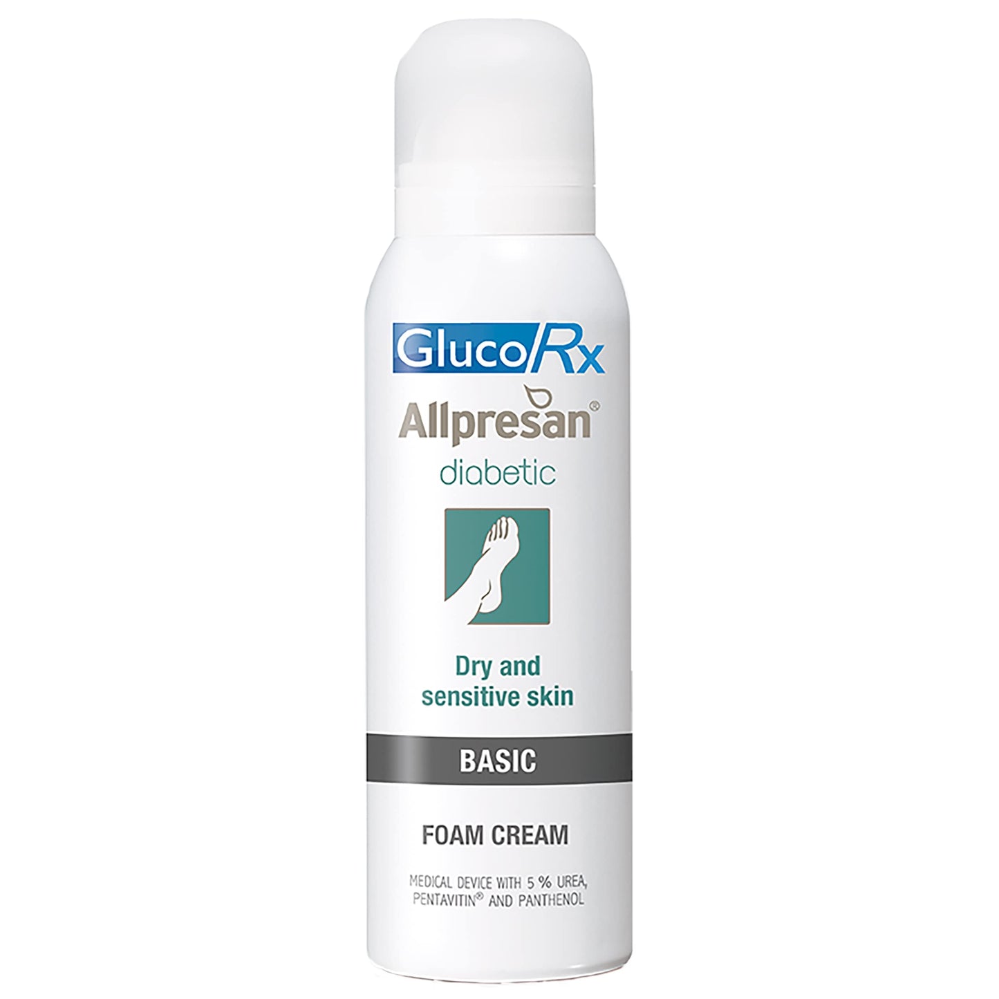 GlucoRx Allpresan Diabetic Foot Foam Cream Basic 125ml