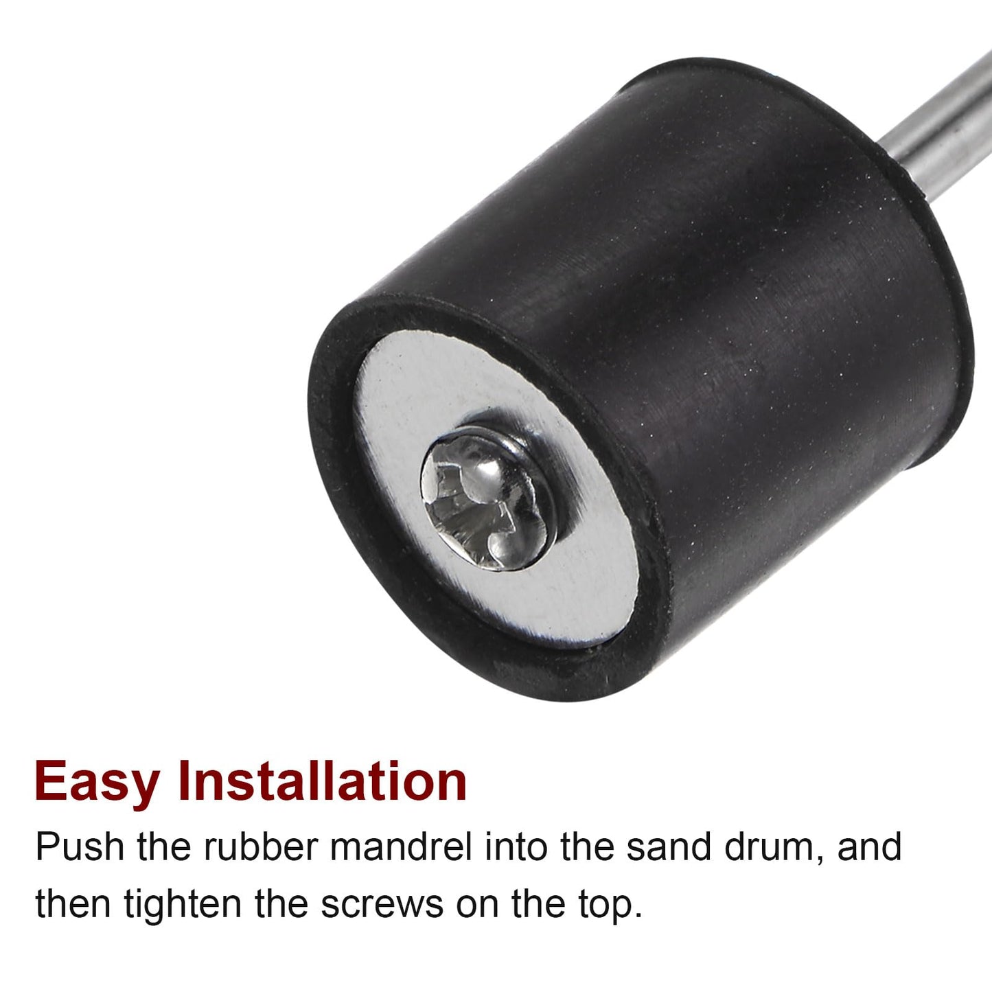 sourcing map 10pcs 1/2 Inch Sanding Drum Rubber Mandrels 2.35mm Shank Sanding Sleeve Holder for Drum Sander Rotary Grinder