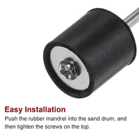 sourcing map 10pcs 1/2 Inch Sanding Drum Rubber Mandrels 2.35mm Shank Sanding Sleeve Holder for Drum Sander Rotary Grinder