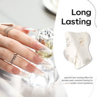 Modelones Studio White Gel Polish, 1 Pcs 15ml White Color Gel Nail Polish Soak Off LED Long Lasting French Manicure Essential Gel Nail Varnish Salon Design DIY at Home Gifts for Women