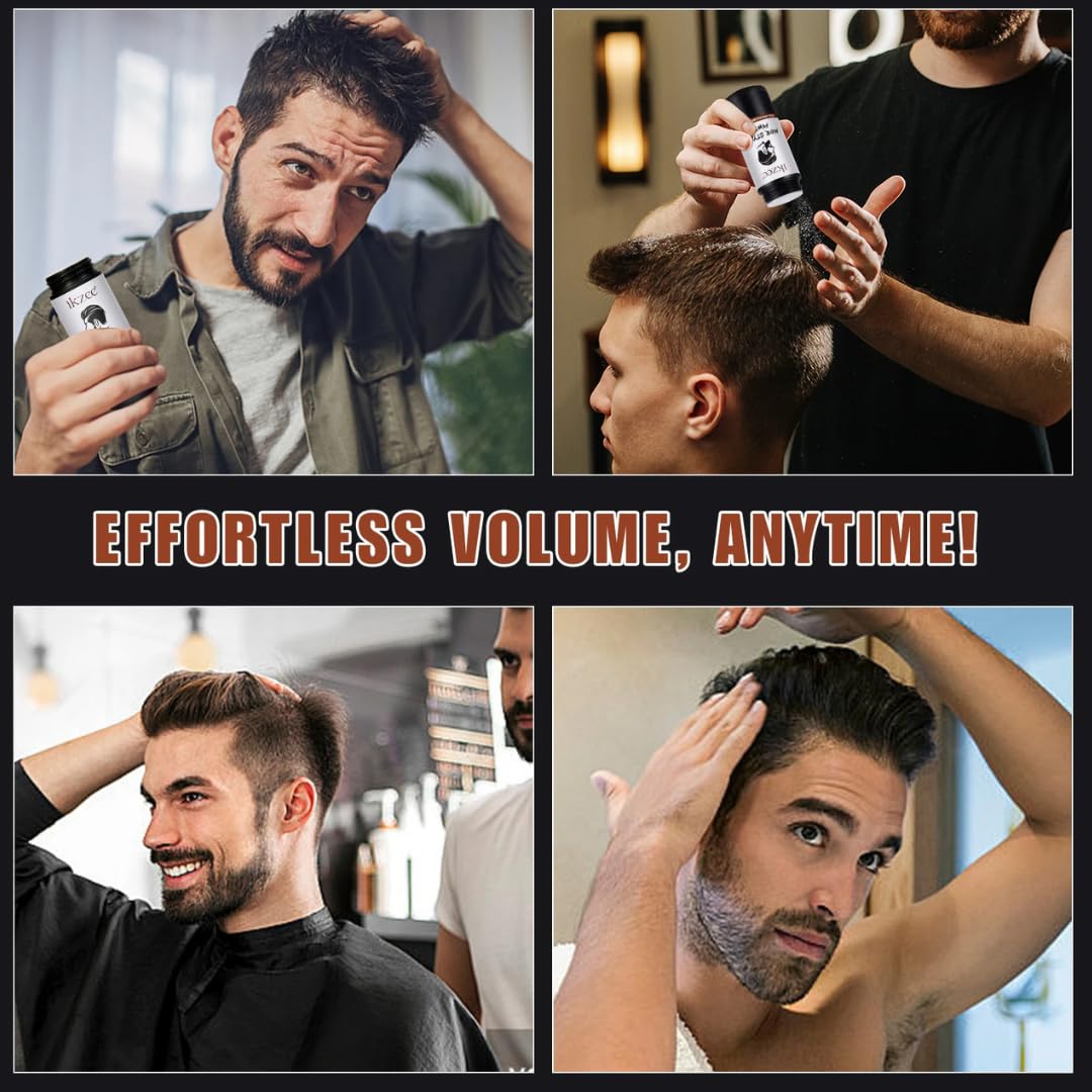 OVALA Hair Styling Powder for Men, Natural Look Mens Styling Powder Hair Texture Powder for Men Easy to Apply with No Oil or Greasy Residue Matte Texture Long-lasting Hold 10g (10g)