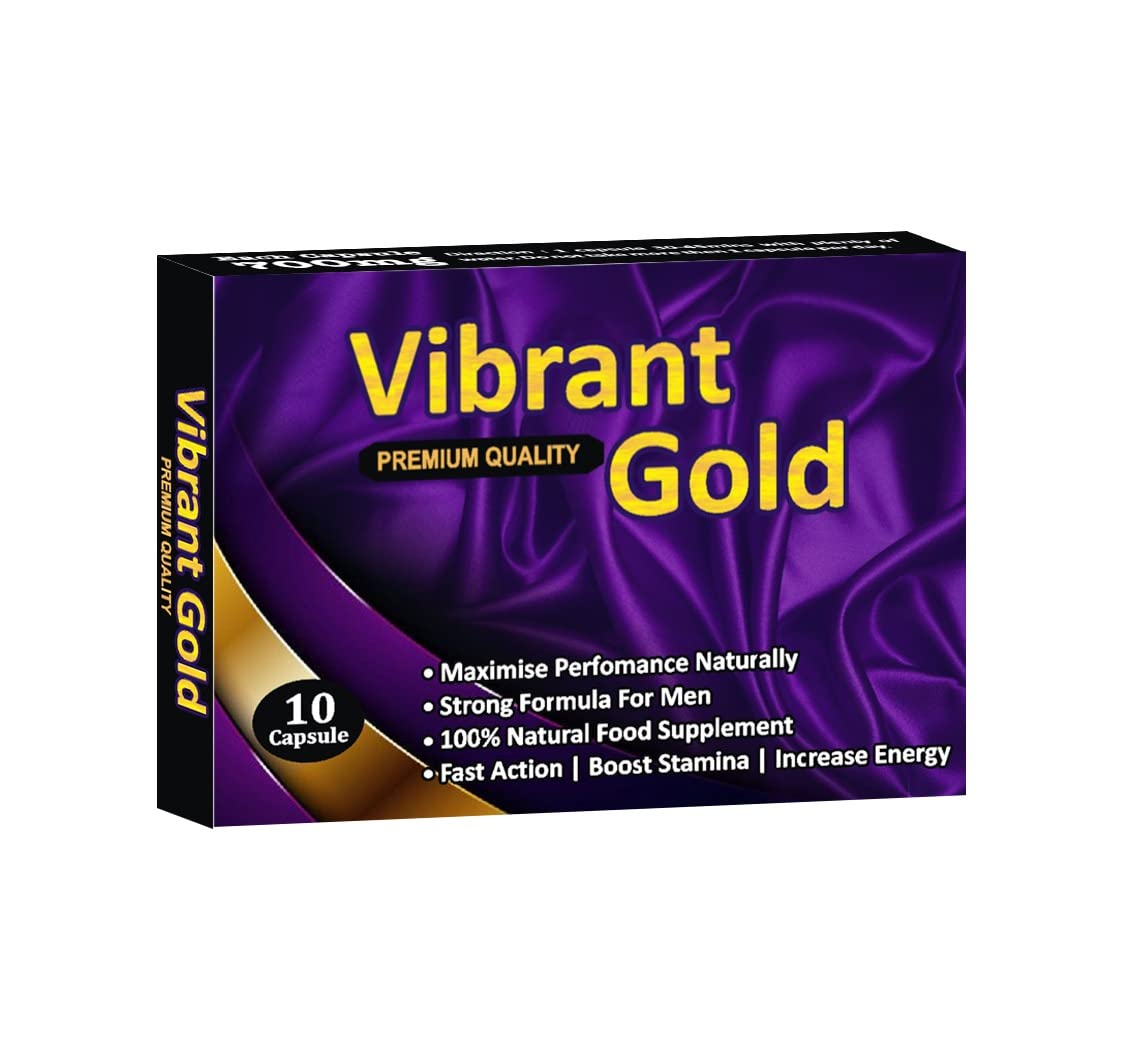 Vibrant Gold Vibrant GOLD - Extra Strong - (10 Pack) New & Effective 700mg - Ginseng & Ginkgo Biloba - Complex Herbal Supplement for Men - Performance, Energy, Stamina, Endurance - 100% Natural