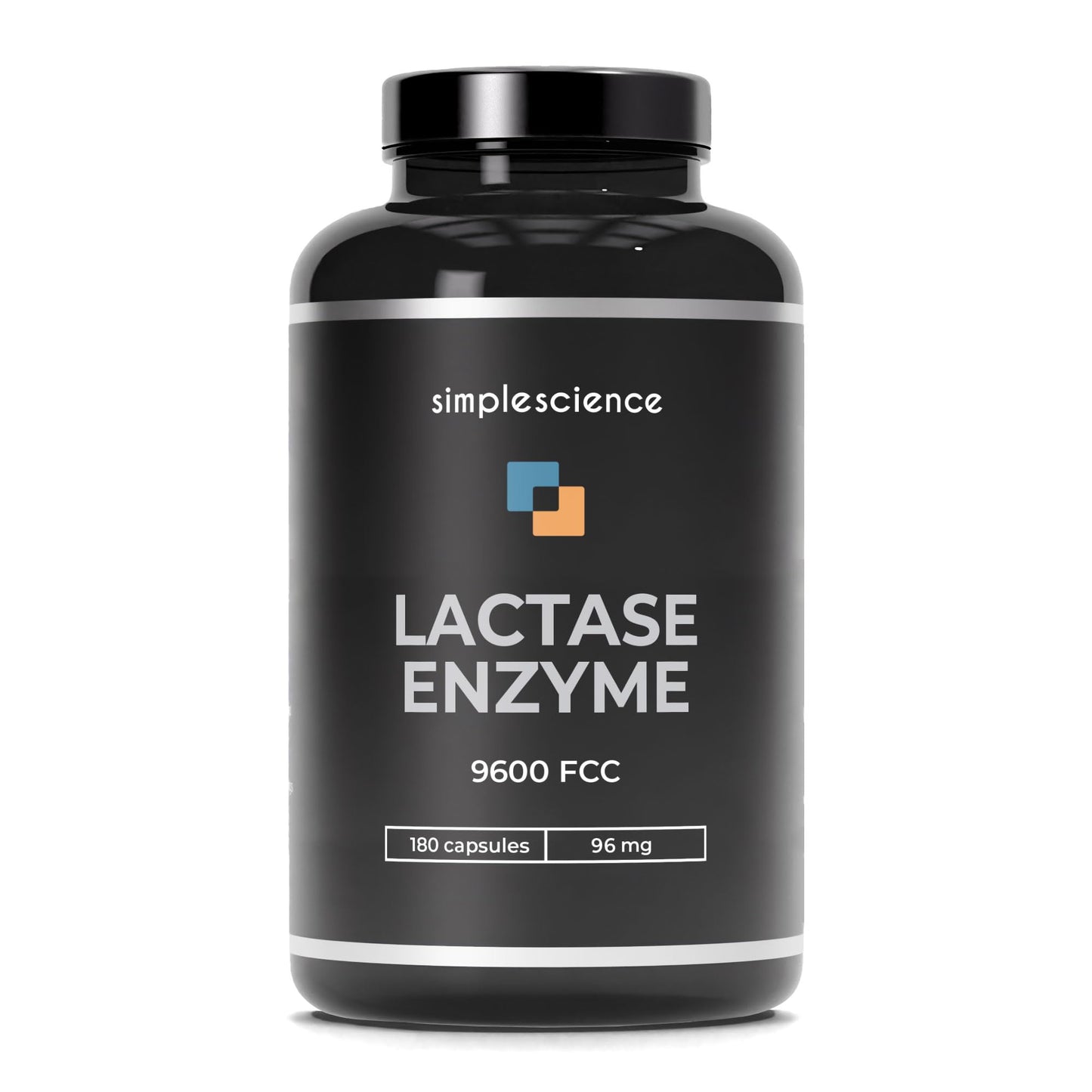 Simple Science Lactase Enzyme (High Strength) | 9600FCC in One Capsule | 180 Capsules = 180 True Servings | Lactose Intolerance Relief & Digestion Support | Lab Tested | 100% Natural and Non-GMO