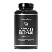 Simple Science Lactase Enzyme (High Strength) | 9600FCC in One Capsule | 180 Capsules = 180 True Servings | Lactose Intolerance Relief & Digestion Support | Lab Tested | 100% Natural and Non-GMO